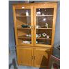 Image 1 : Corner tall oak china cabinet