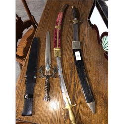 3 antique swords/bayonettes