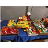 Image 1 : Vintage Fisher Price toys, Garage toy with figures, 4 luch boxes, thermoses (New Kids on the Block)