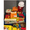 Image 2 : Vintage Fisher Price toys, Garage toy with figures, 4 luch boxes, thermoses (New Kids on the Block)