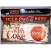 Image 2 : 10 rare Coke and Pepsi signs (one Coke and one Pepsi porcelain sign) and a Chevrolet sign