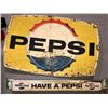 Image 4 : 10 rare Coke and Pepsi signs (one Coke and one Pepsi porcelain sign) and a Chevrolet sign