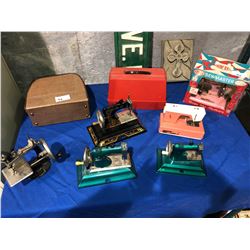 8 Miniature sewing machines, Euromad, Pfaff, etc.