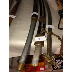 3 custom made swords, Spanish and Japanese