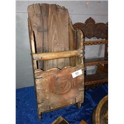 Very Rare Wood Grain scoop, yeast cakes, glob, 1920's recipe box, wood shelf, etc.