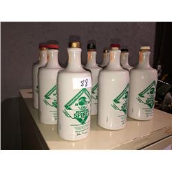 10 - 1978 - 1989 Sask Roughrider Rye Wiskey Jugs