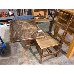 Small student desk & Staples calculator