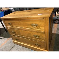 Blonde oak dresser 3 drawer