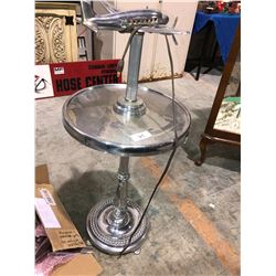 1950's chrome airplane ashtray, end table, electric