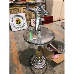 1950's chrome airplane ashtray, end table, electric, comes with additional plane