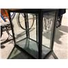 Image 2 : 3 leather bags, glass door wood cabinet