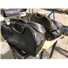 Image 3 : 3 leather bags, glass door wood cabinet