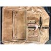 Image 5 : 3 leather bags, glass door wood cabinet