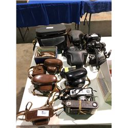 14 cameras various makes and cases