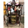 Image 1 : Beautiful Mohagany Queen Anne curio/china cabinet circa 1908 with curved glass doors, mirror and ant