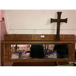 Buffet mirrored top in oak