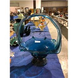 50's cobalt blue blown glass