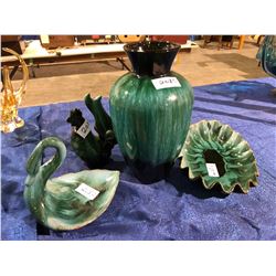 4 pieces of blue mountain pottery