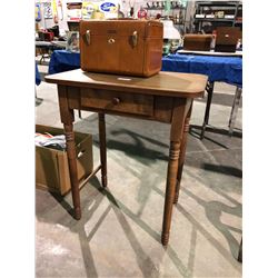 Hall or telephone table, Samsonite ladies travel case
