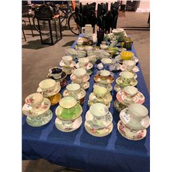 Approx 40 fine china teacups & saucers, Beswickware, plate sets, butter dish
