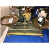 Image 1 : Antique wight scale, paper weight, novel 1950's taxi meter (Wilson Industries), scales and mianiatur