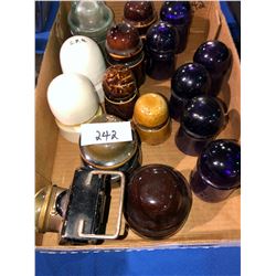 Box of CPR Insulators and belt lantern