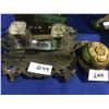 Image 1 : 2 glass ink pot holders with letter holder