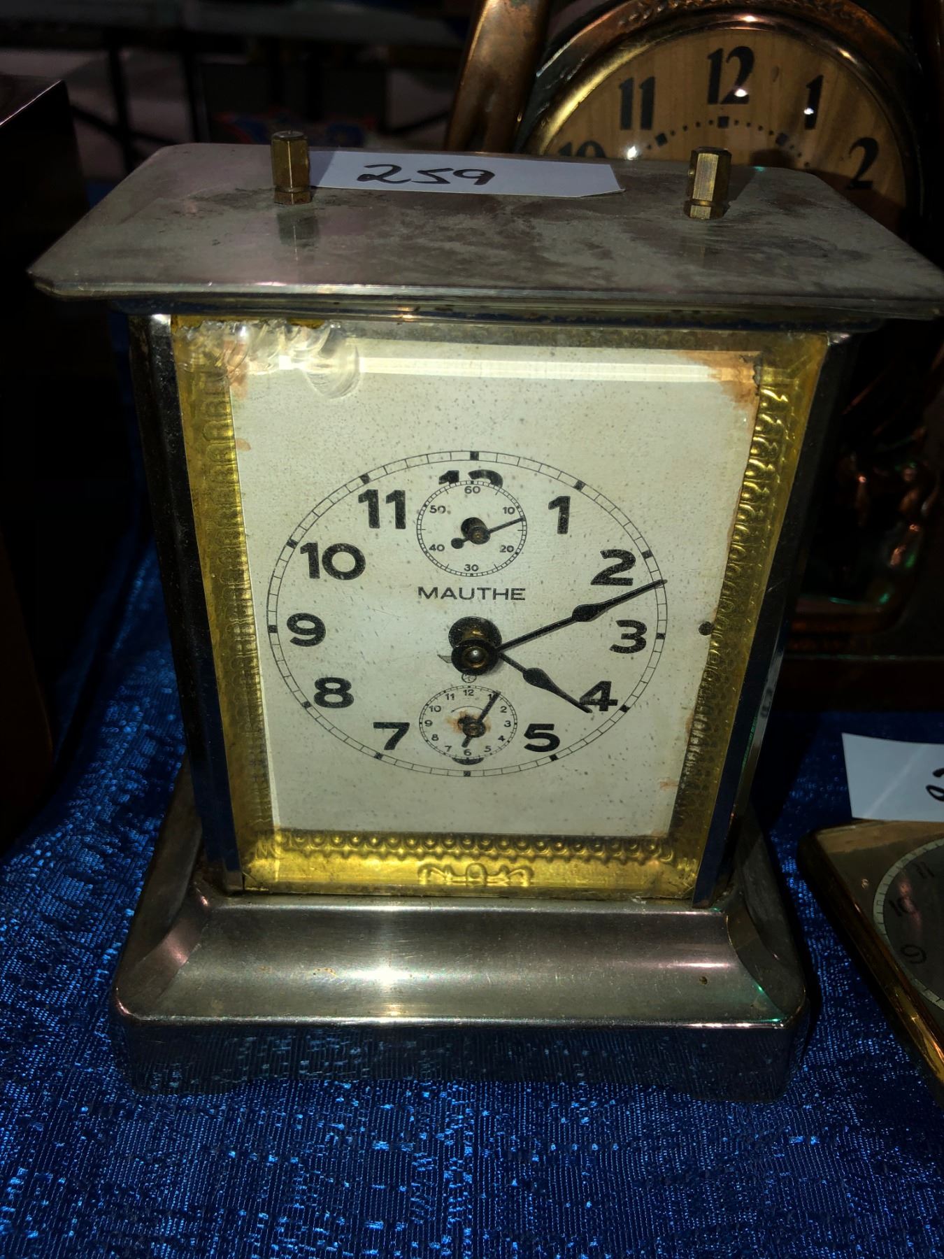 3 desk clocks, Breslin cowboy 8 day clock, Kramer Tractor