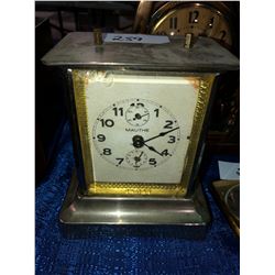 3 desk clocks, Breslin cowboy 8 day clock, Kramer Tractor