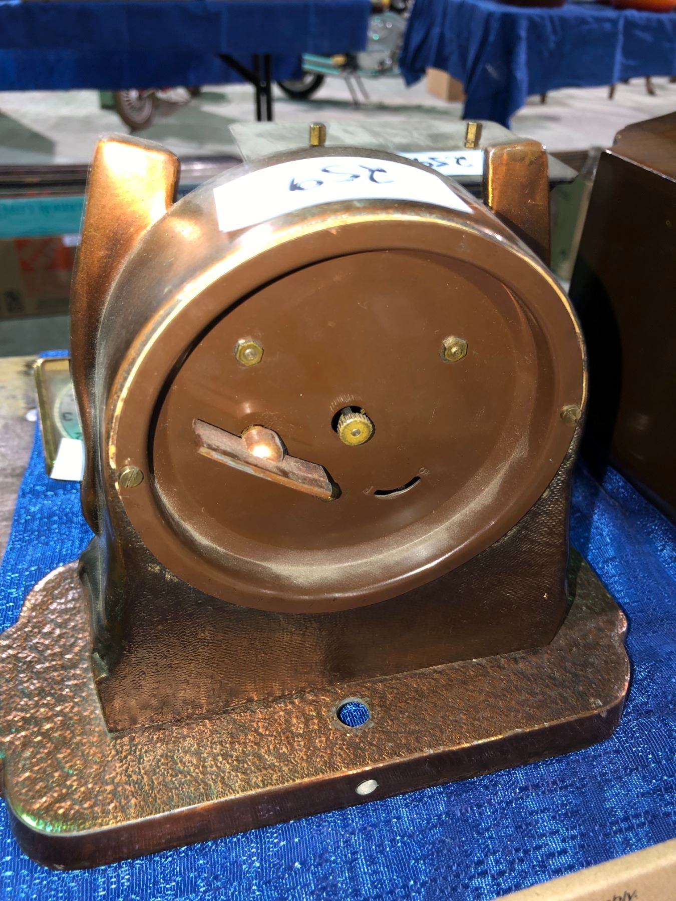 3 desk clocks, Breslin cowboy 8 day clock, Kramer Tractor