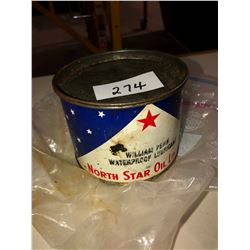 Husky 35lb oil can & rare north star oil can unused