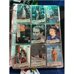 100's of Nabob, Blue Ribbon, food coupons, binder of Royal card collection & hockey card travel flag