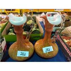 1950's mineral glass decanters/vases - unique