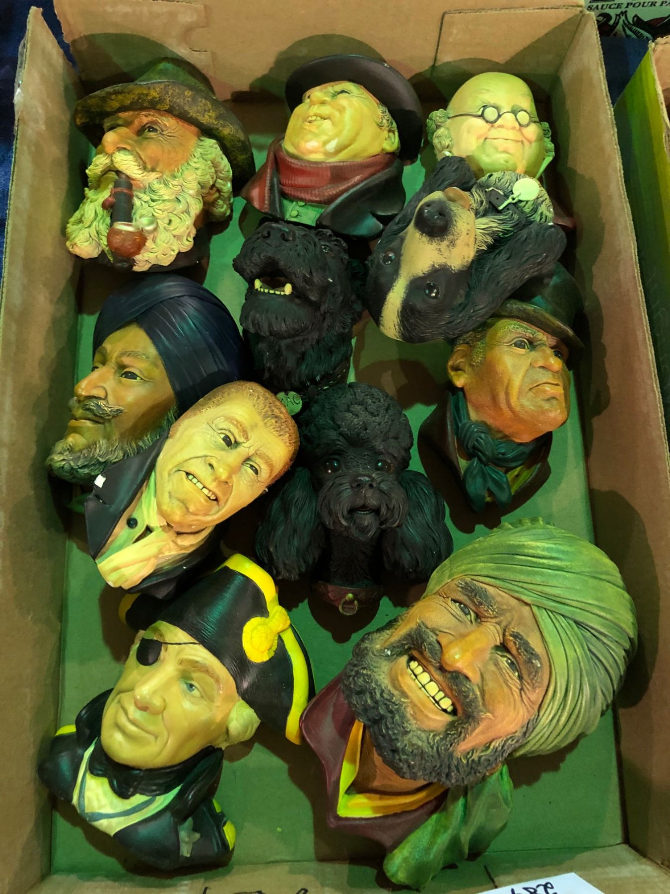 Bossonsmill Congleton Huge collection of Bossons, Congleton England bust carvings - 11 total