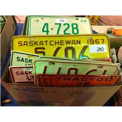 Over 140 License Plates from the 70's and newer, 1 - 1956 plate and 1 - 1962 plate