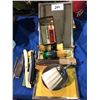 Image 1 : Portable Shaving mirror, brushes, strait razors, shaving dish