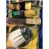 Image 3 : Portable Shaving mirror, brushes, strait razors, shaving dish