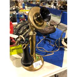Antique brass candlestick phone 1913-13