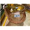 Image 3 : Old glass cookie jar, hen candy dish and colored glass bowl