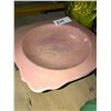 Image 5 : Crown Ducal dish, 40's pink fruit bowl, green glass, blue & green pitchers, large glass serving tray