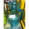Image 7 : Crown Ducal dish, 40's pink fruit bowl, green glass, blue & green pitchers, large glass serving tray