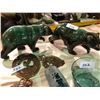 Image 2 : Blue pottery bears, shirley temple pitcher, Eskimo carving, military Medallion