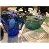 Image 3 : Blue pottery bears, shirley temple pitcher, Eskimo carving, military Medallion