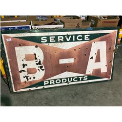 B-A products steel & porcelain sign 5 ft x 3.5 ft