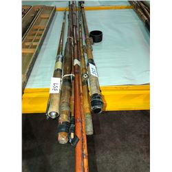 Assorted antique rods
