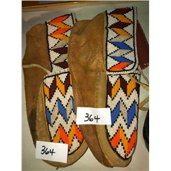 Beaded leather moccasins "old"
