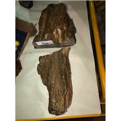 Bookends petrified wood