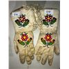 Image 1 : Very old native beaded western gloves
