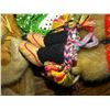 Image 4 : Tobacco pouch various dress beads, basket of various handmade doll clothing & shoes, etc