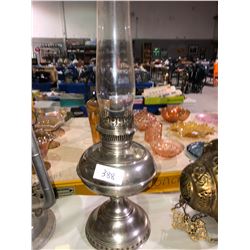 Aladdin gas lamp "tall" nickel finish